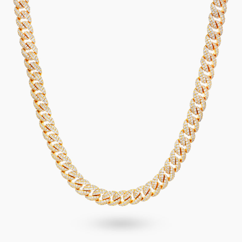 VVS moissanite Iced  10 mm cuban link chain