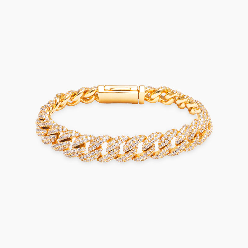 VVS Moissanite Iced cuban link 10 mm bracelet