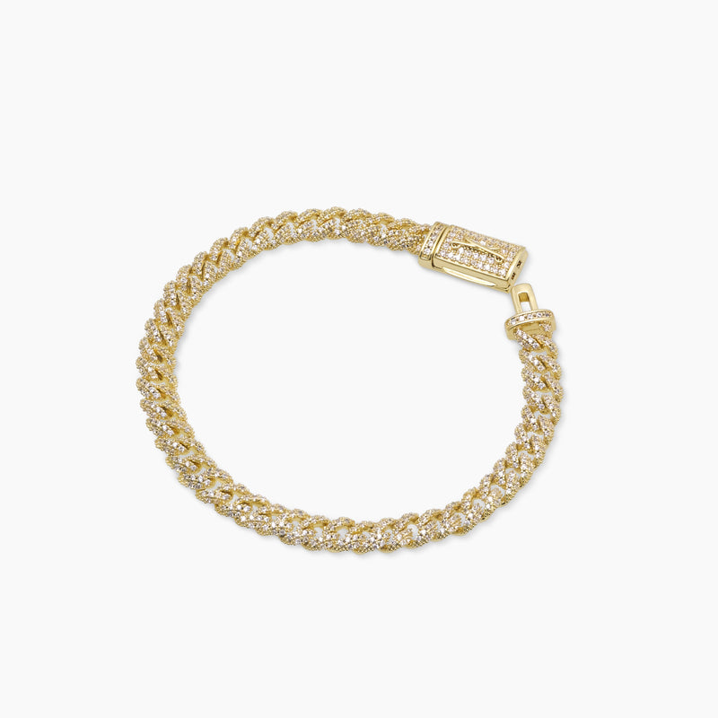 VVS Moissanite Iced cuban link 6 mm bracelet