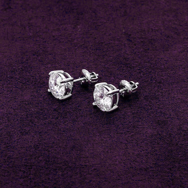 VVS 10MM Moissanite Earrings Screw Back