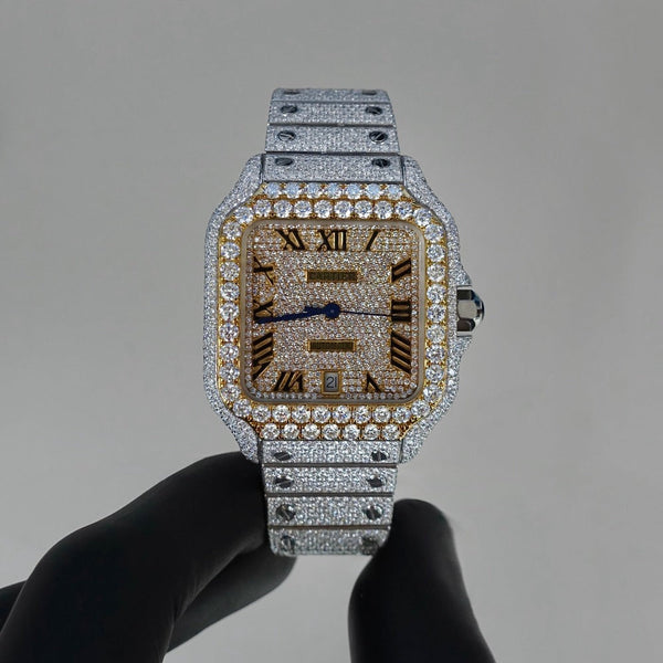 Diamond Santos 40mm - Steel & Yellow Gold