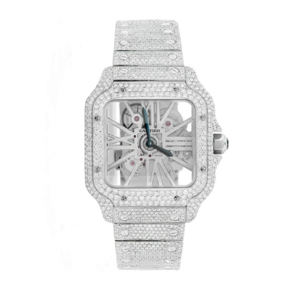 Diamond Santos Skeleton 40mm - Stainless Steel