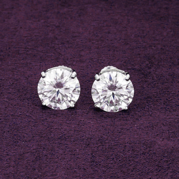 VVS 10MM Moissanite Earrings Screw Back