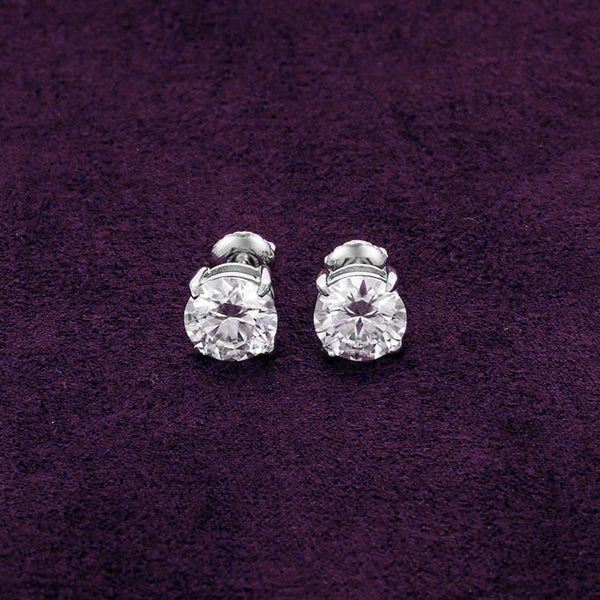 VVS 7.5MM Moissanite Earrings Screw Back