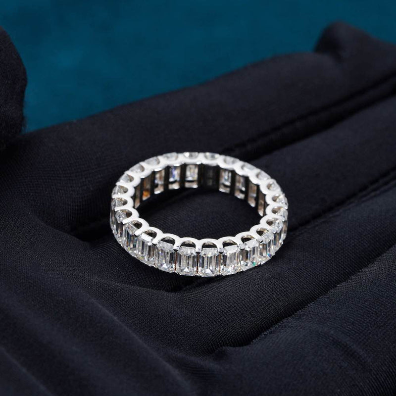 VVS Moissanite Baguette Band Ring