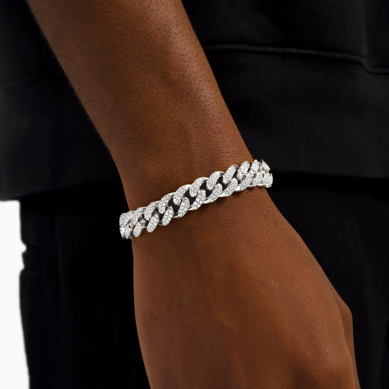 VVS MOISSANITE Iced cuban link 12 mm bracelet