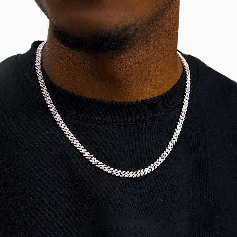 VVS Moissanite Iced 5mm Cuban link chain