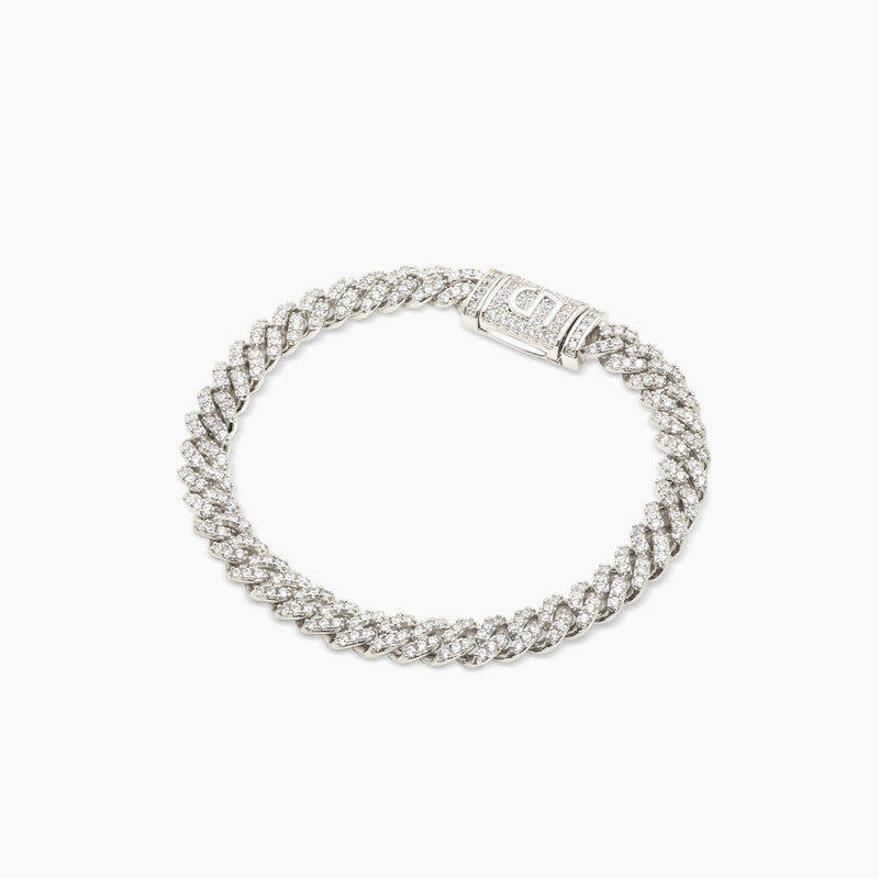 VVS Moissanite Iced Cuban link bracelet 5mm