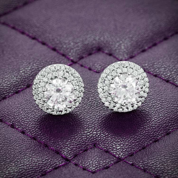 VVS 11MM Double Halo Moissanite Stud Earrings Screw Back