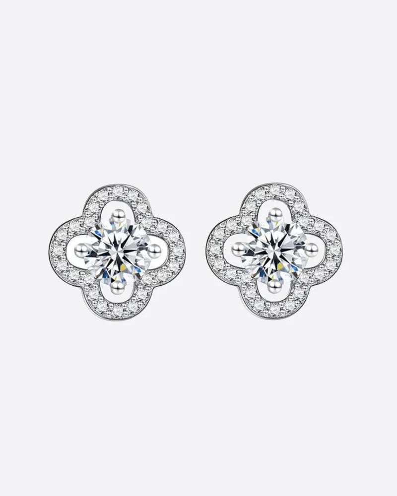 MOISSANITE CLOVER EARRINGS