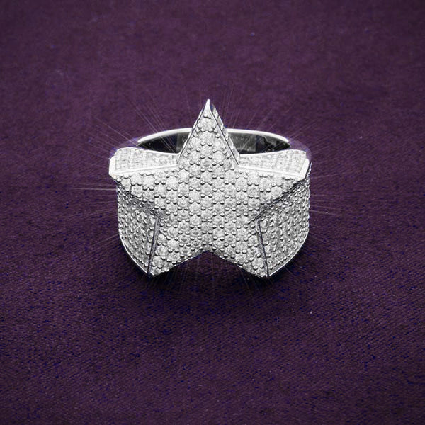 VVS Moissanite Star Ring