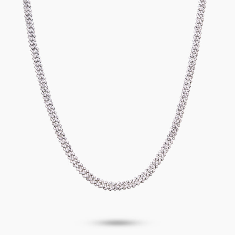 VVS moissanite 5mm Prong link chain