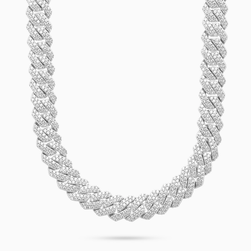 VVS Moissanite 12mm Prong link chain